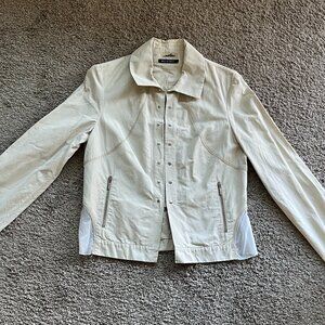 Unknown French Brand Creme Button Down Light Jacket